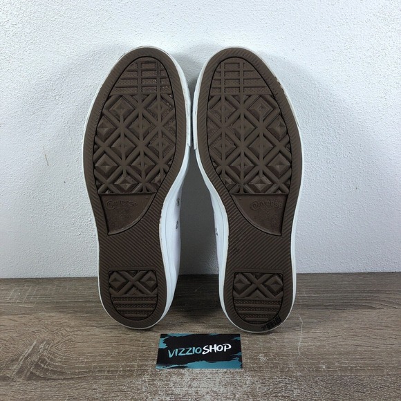 Converse CTAS Leather Ox Low Top Lace Up White Open Sneakers Men's 10.5 1T866 - Picture 6 of 8